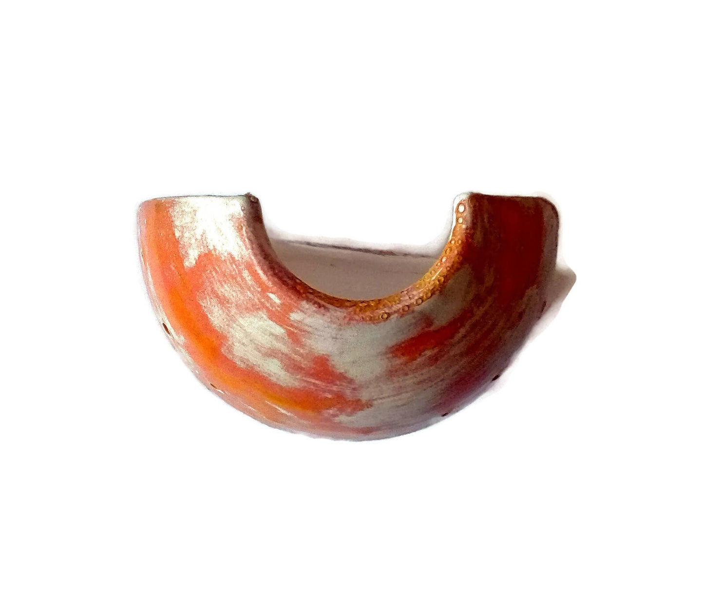 CANDLE LANTERN, CERAMIC Candle Holder, Orange Votive Candle Holder, Just Because Gift - Ceramica Ana Rafael