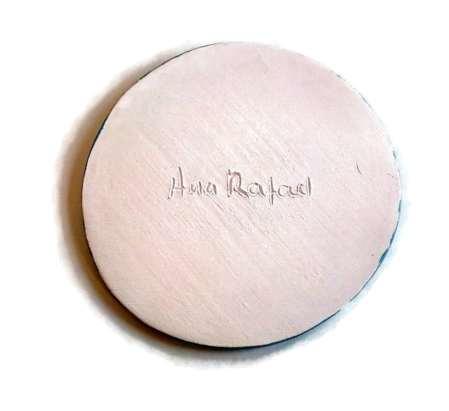 CERAMIC OFFICE COASTERS, Round Shaped Brown Handmade Cup Coasters For Men - Ceramica Ana Rafael