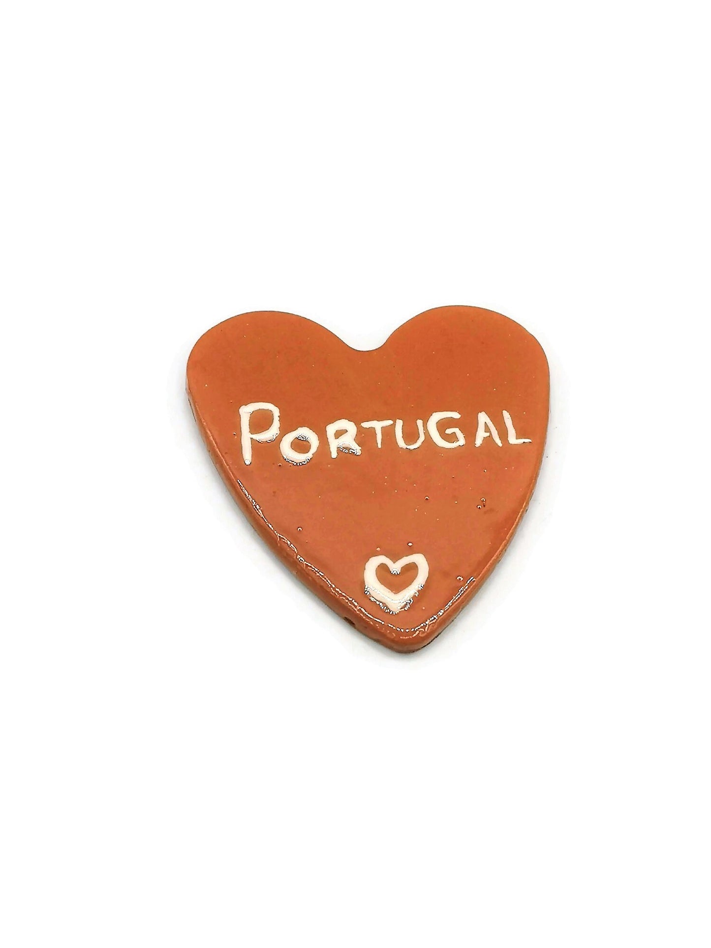 Handmade Ceramic Heart Portugal Magnet, Refrigerator Magnet, Fridge Magnet For Decoration, Housewarming Gift Portuguese Souvenirs For Her - Ceramica Ana Rafael