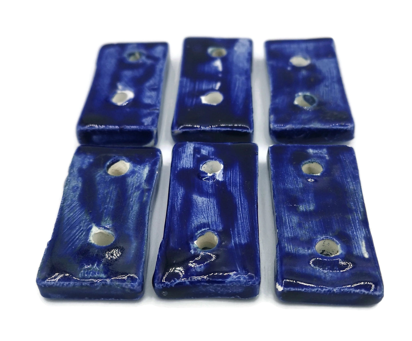 NOVELTY SEWING BUTTONS, Set of 6 Fancy Large Ceramic Button For Jacket, Blouse Or Coats - Ceramica Ana Rafael