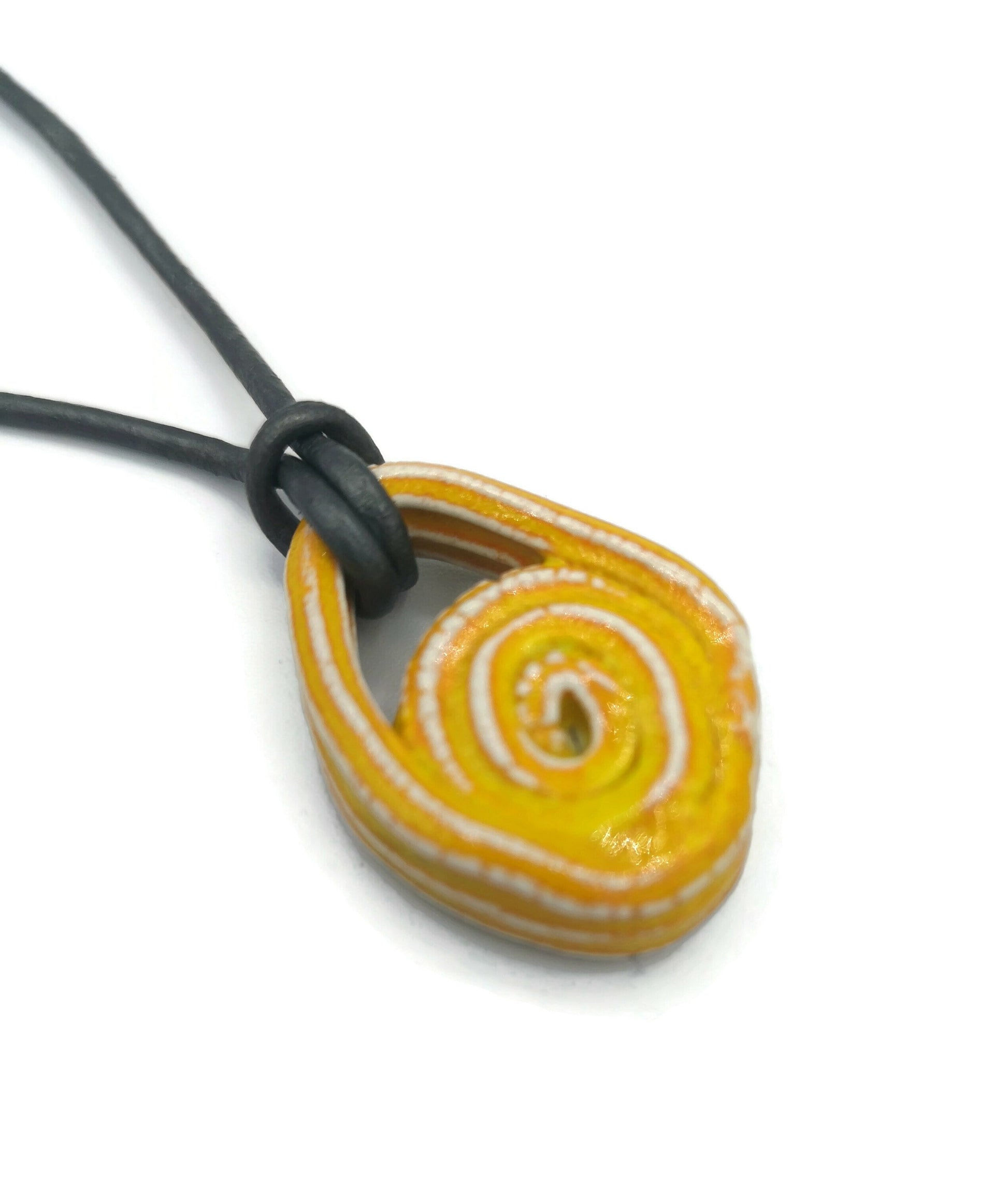 YELLOW CLAY CHARMS, Modern Necklace Pendant For Jewelry Making, Irregular Shaped Handmade Decorative Pendant Eclectic, Unique Gift For Mom - Ceramica Ana Rafael