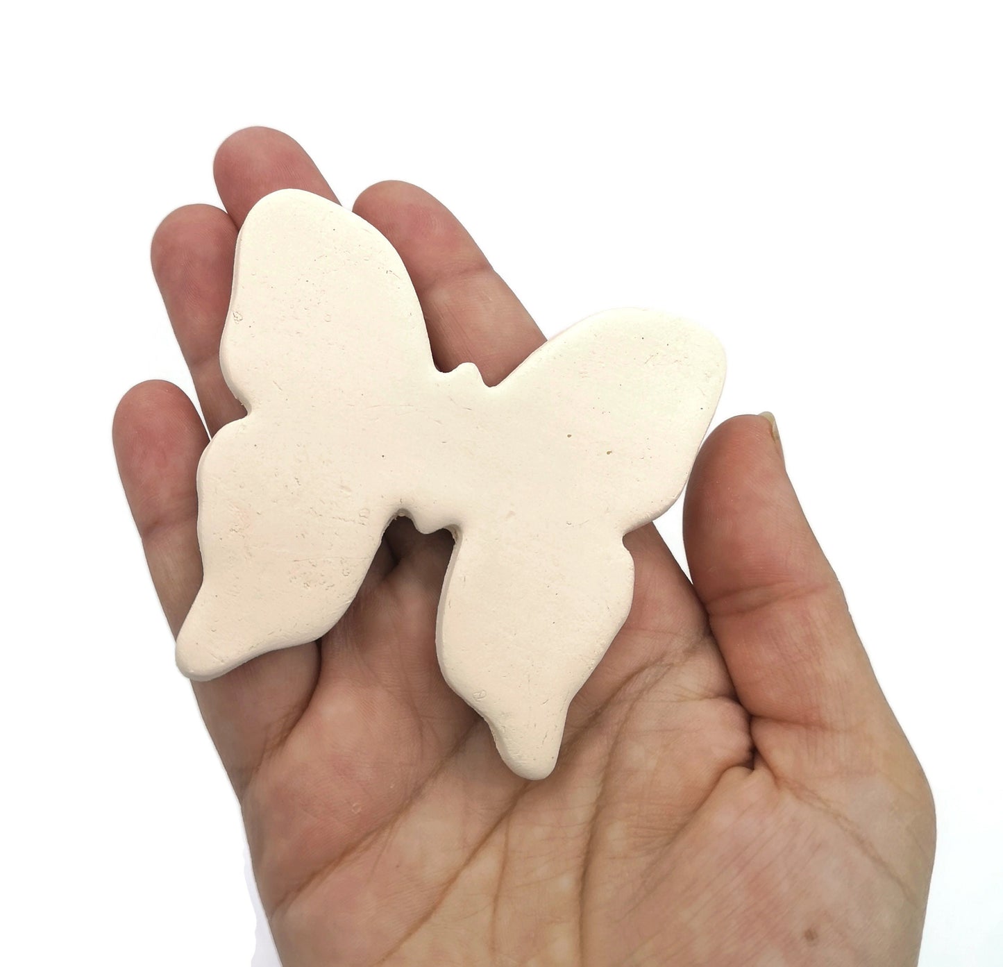 Butterfly Figurine Set, Unpainted Ceramic Bisque Ready To Paint, blank ornament for wedding favors for guests - Ceramica Ana Rafael