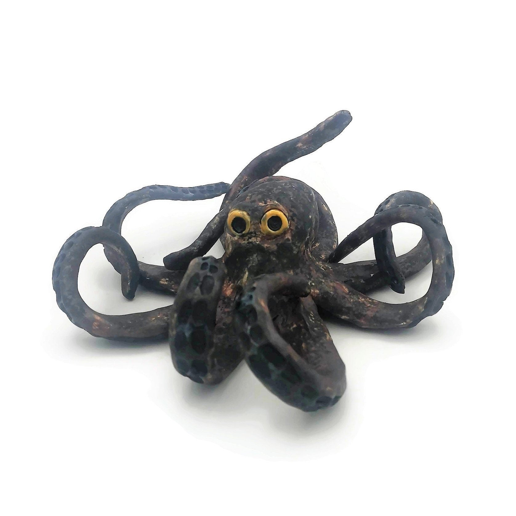 Modern Handmade Ceramic Sculpture, Octopus Modern Coastal Art, Contemporary Custom Wedding Gift For Couple, Decorative Table Sculpture - Ceramica Ana Rafael