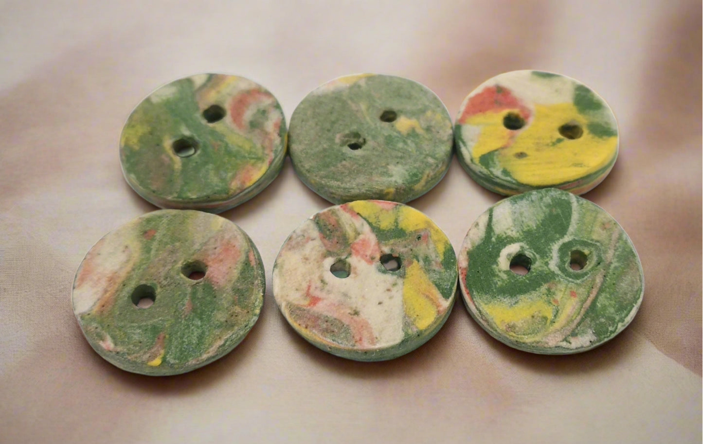 Handmade Ceramic Sewing Buttons Lot Of 6, Novelty Buttons For Crafts, Best Sellers Custom Buttons, Unique Backpack Buttons Cute, Coat Button - Ceramica Ana Rafael