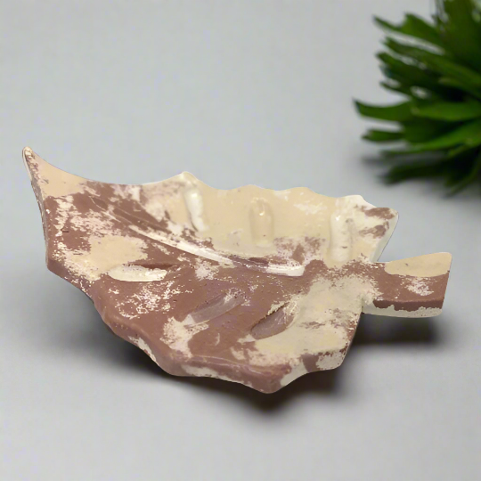 Handmade Ceramic Leaf Draining Soap Dish – Unique Green Pottery Soap Tray