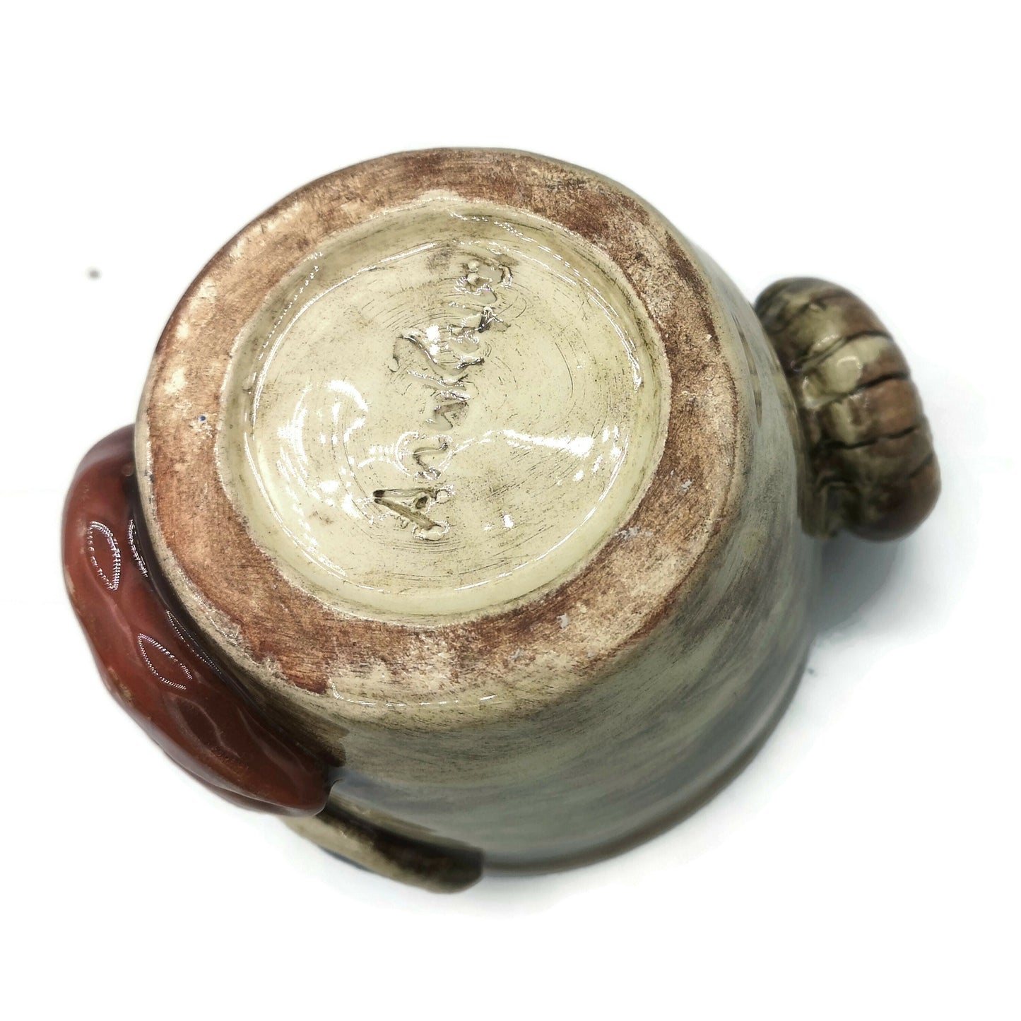 FACE PLANT POT, ceramic 9th anniversary gift for husband, face planter office desk accessories for men, Best Gifts For Him - Ceramica Ana Rafael