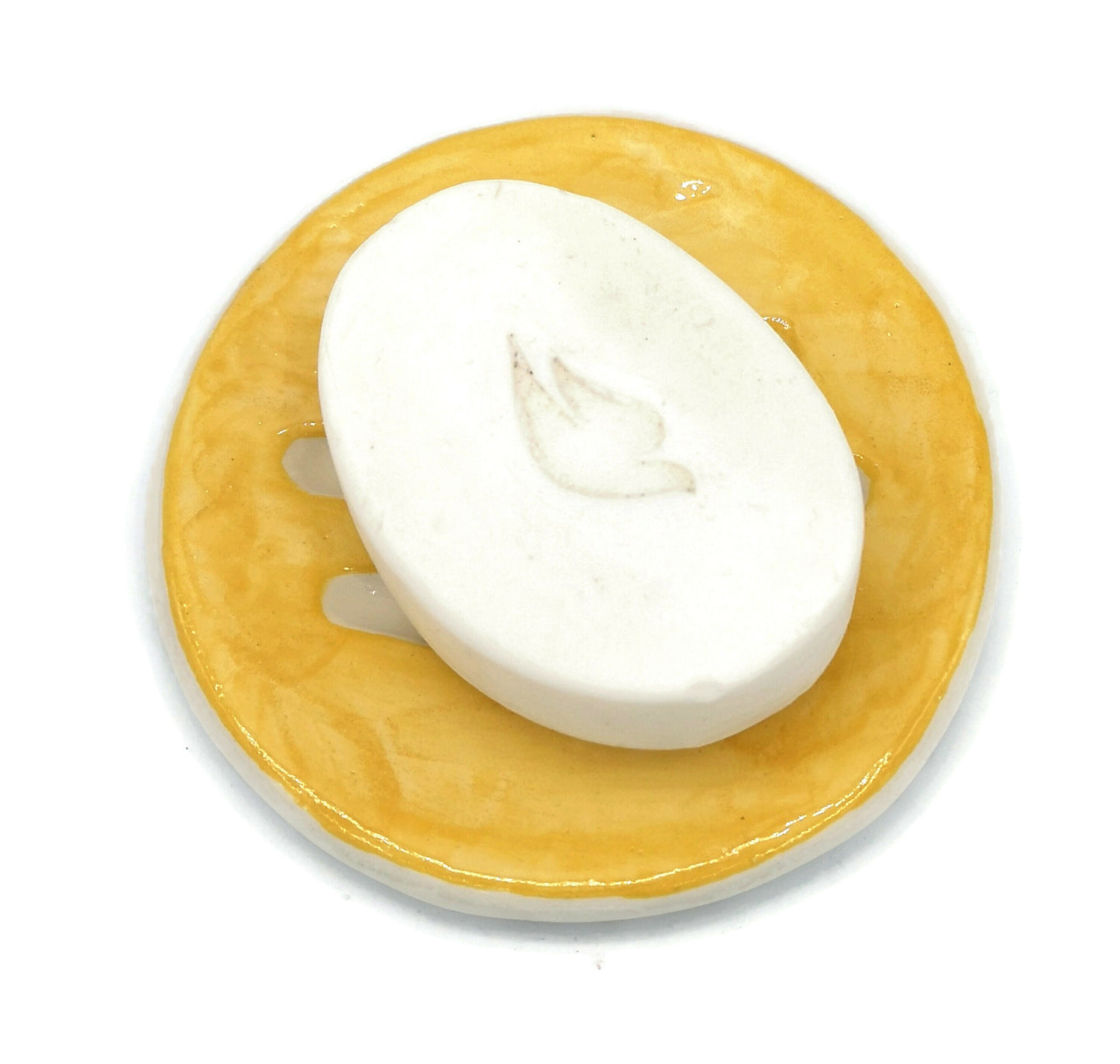 Yellow Handmade Ceramic Soap Dish With Drain, Soap Bar Holder, Eco Friendly Bathroom Accessories, Zero Waste Clay Soap Tray, Unique Pottery - Ceramica Ana Rafael