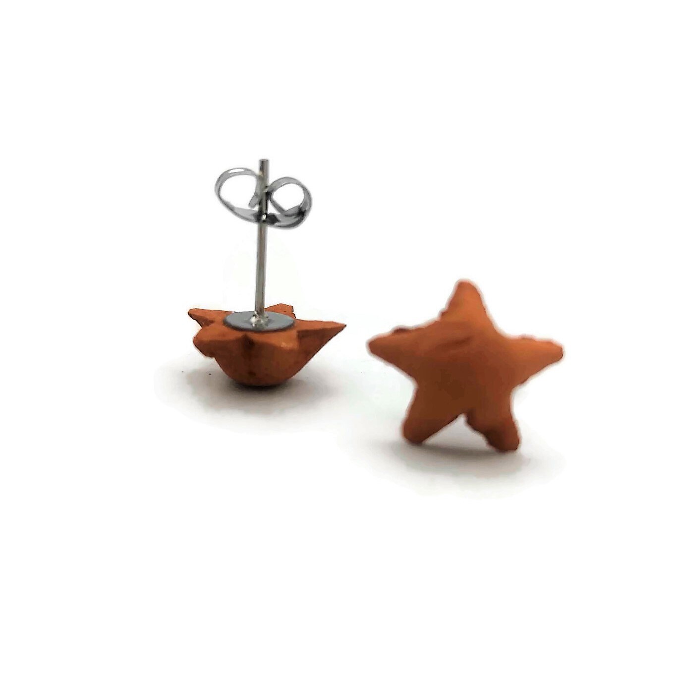 Star Stud Earrings For Women, Minimalist Novelty Cute Stud Earrings Dainty, Best Gifts For Her, Unique Starfish Earrings For Girls - Ceramica Ana Rafael