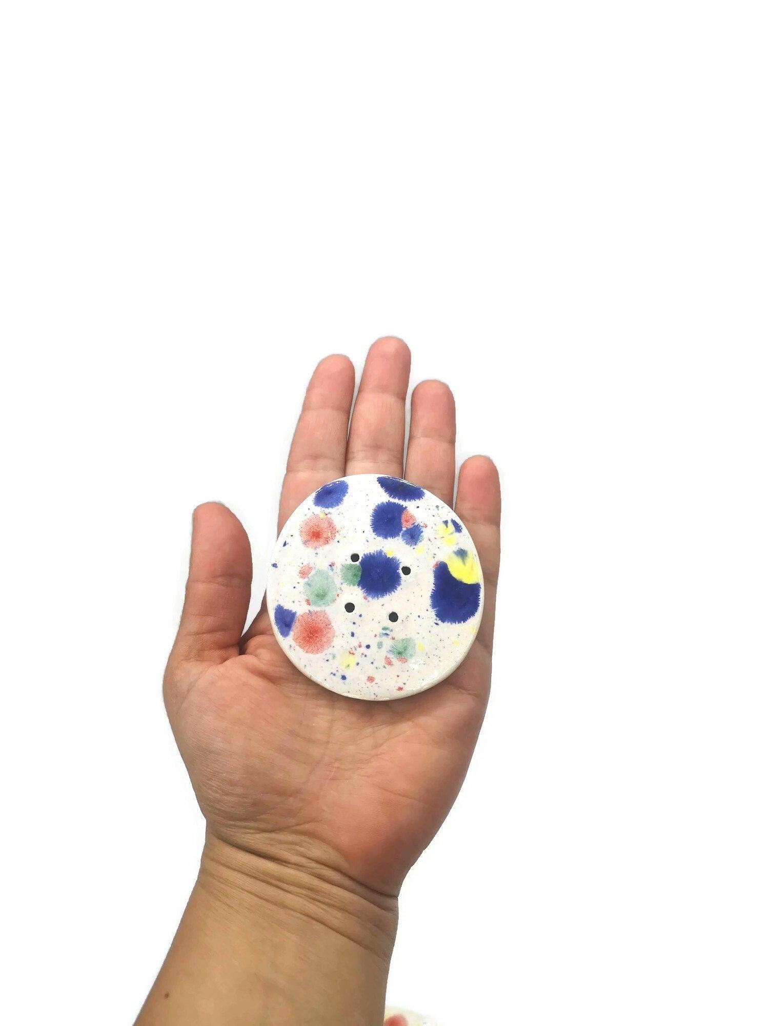 1Pc 65mm Colorful Giant Sewing Buttons, Jumbo Confetti Decorative Novelty Extra Large Buttons for Crafts, Handmade Ceramic Coat Button - Ceramica Ana Rafael