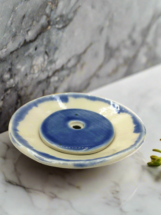 Handmade Ceramic Soap Dish with Drain Tray – Minimalist Pottery Bathroom Accessory