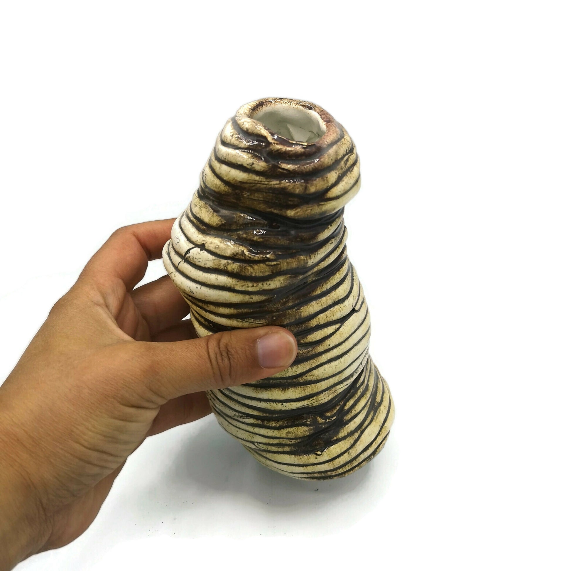 HANDMADE CERAMIC vase, Gifts For Her, Housewarming Gift First Home, abstract sculptural vase for table, office desk accessories for women - Ceramica Ana Rafael