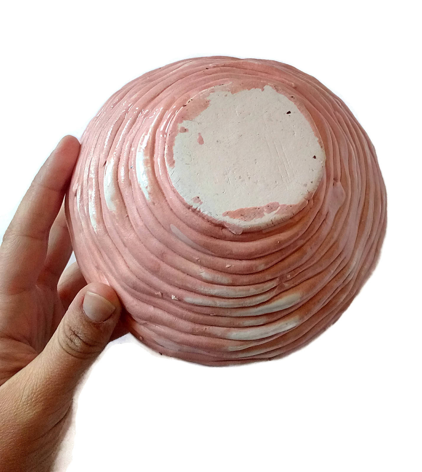 Handmade Ceramic Sculptural Pink Vase For Home Decor, Unique Textured Organic Shape Mid Century Modern Pottery 9th-anniversary gift for wife - Ceramica Ana Rafael