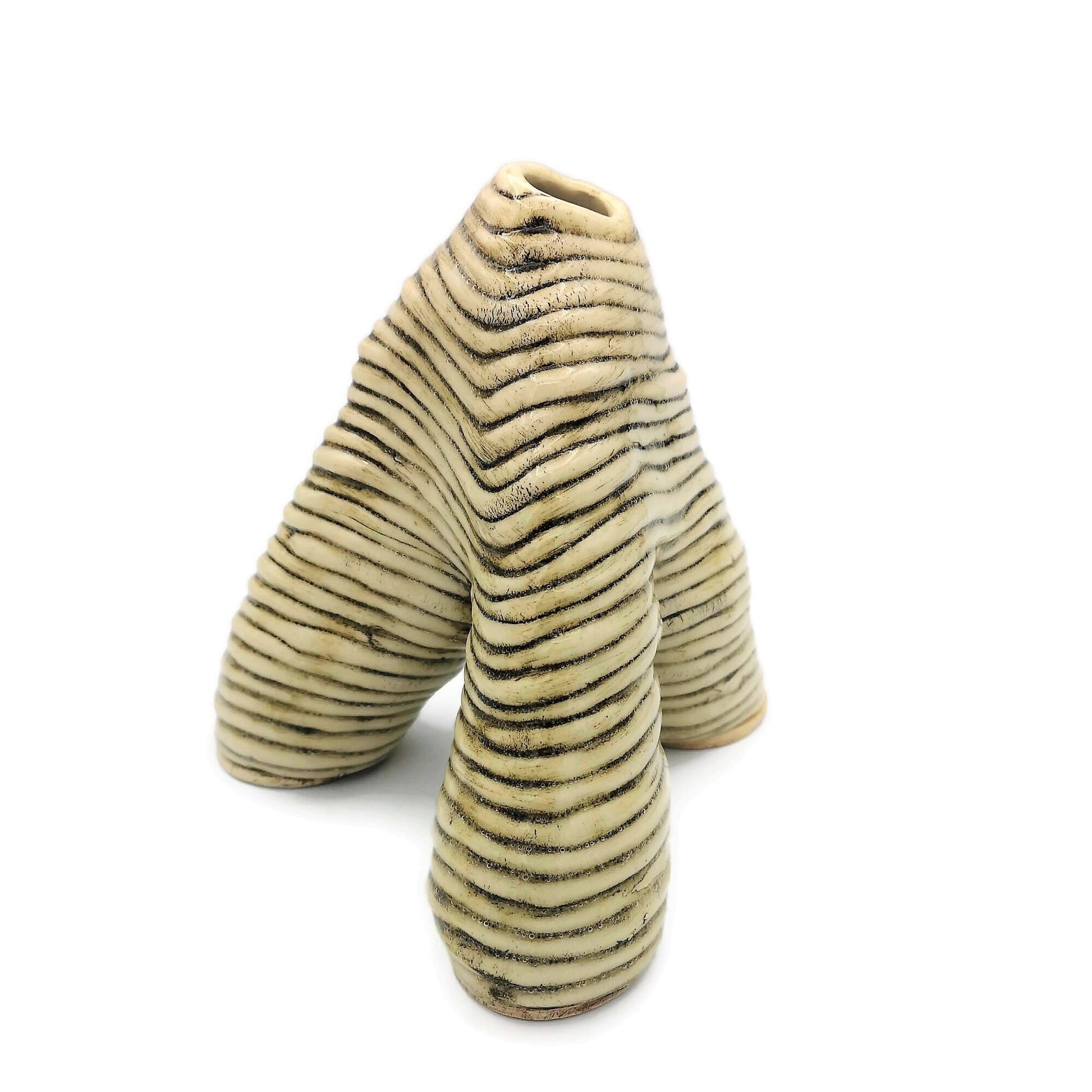 Handmade Ceramic Sculpture, Contemporary Art Abstract, Textured Sculptural Vase For Table, Mid Century Modern Sculpture, Custom Wedding Gift - Ceramica Ana Rafael