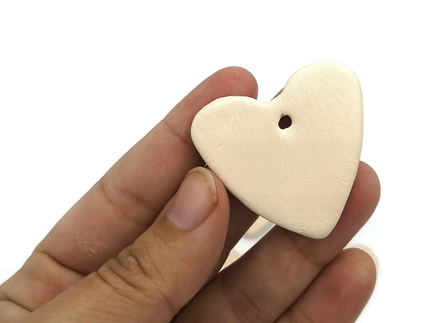 8Pc Handmade Hang Tags, Blank Heart Unpainted Ceramic Bisque Ready To Paint, Mothers Day Guft For Mom, Best Sellers Valentines Day gift - Ceramica Ana Rafael