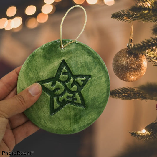 Small Star Wall Hanging, Retro Christmas Ornaments Decor Gift For Mom, Best Sellers Handmade Ornaments, Christmas Tree Star, Porcelain Star - Ceramica Ana Rafael