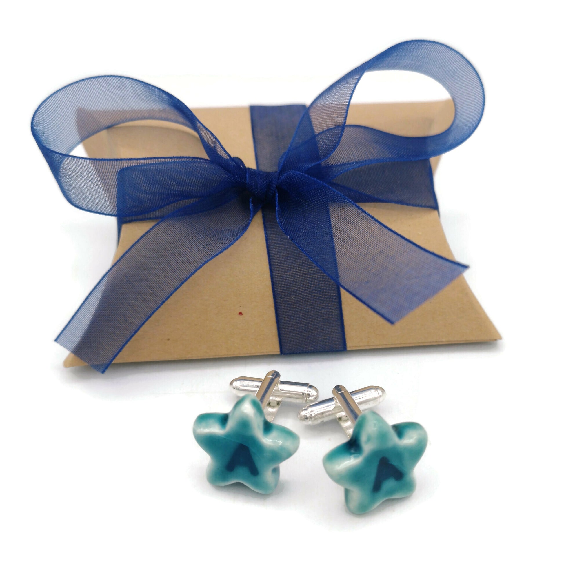 Custom Letter Cufflinks For Men, Personalized Engraved Initial Cuff links, 9th Anniversary Gift For Husband, Step Dad Birthday Gift For Him - Ceramica Ana Rafael