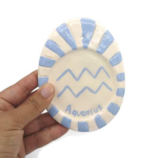 Handmade Ceramic Incense Burner, Clay Incense Holder For Cones Or Sticks, Aquarius Birthday Gift For Women, Office Desk Accessories For Her - Ceramica Ana Rafael