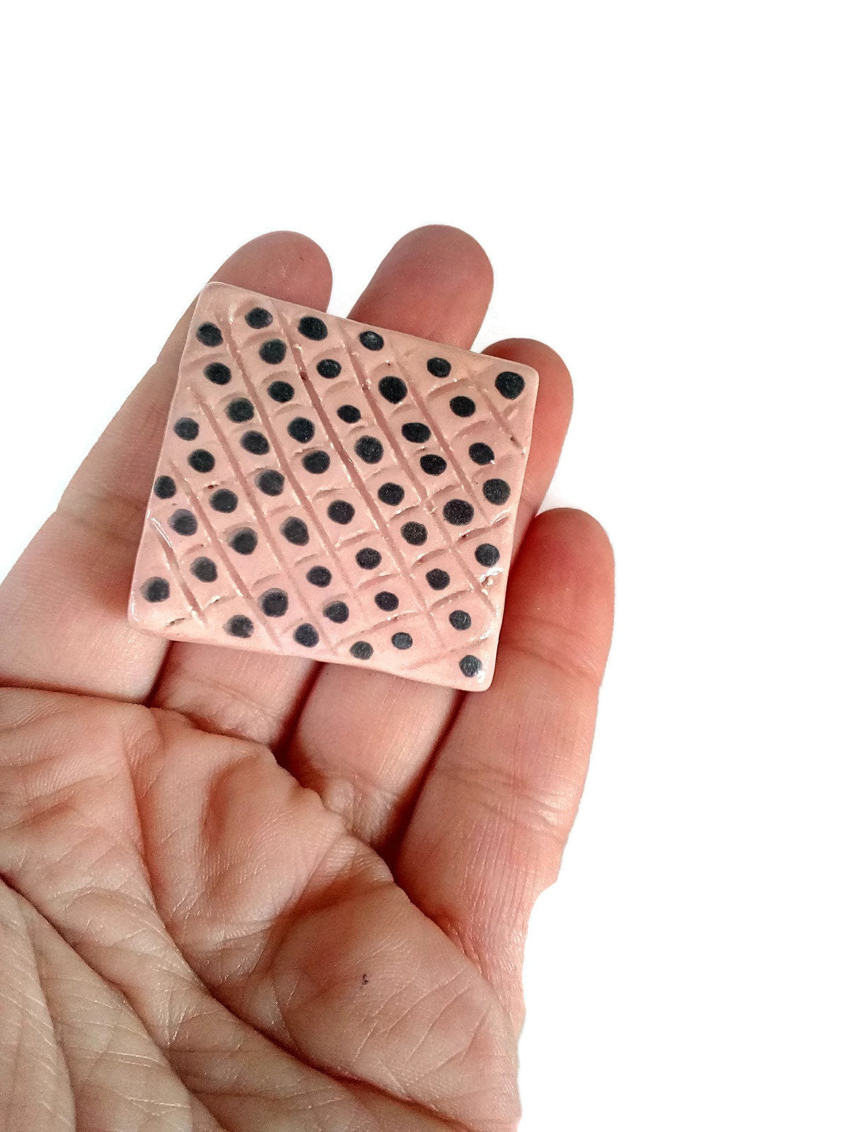 Ceramic Jewelry Brooch Pin, Mothers Day Gift For Grandma, Clay Broach Pin Mom Birthday Gift From Daughter Best Sellers Easter Basket Stuffer - Ceramica Ana Rafael