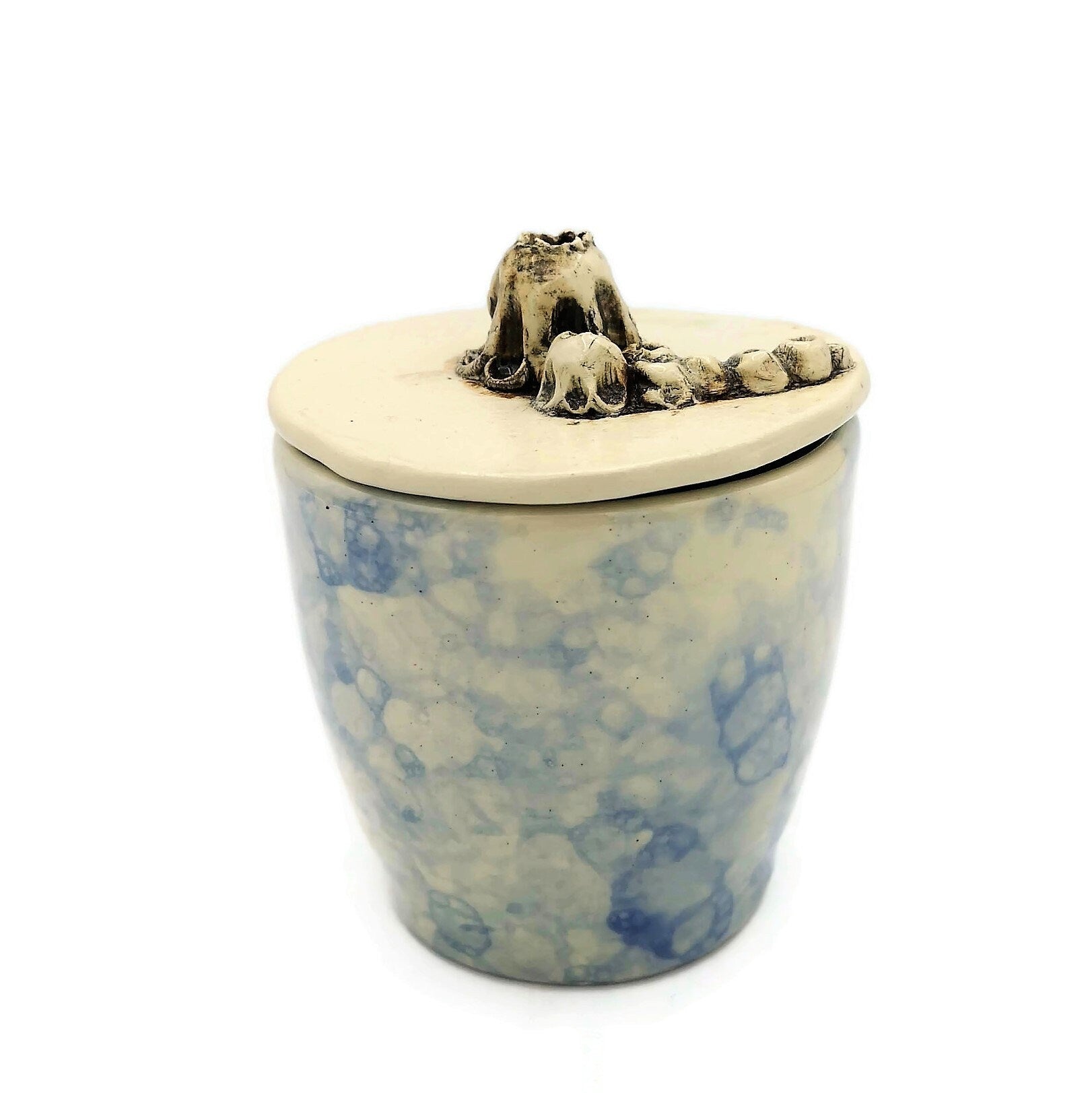 Handmade Ceramic Sugar Bowl With Lid, Modern Ceramic Jar Sugar Container, Housewarming Gift First Home Coastal Home Decor Clay Pot Salt Bowl - Ceramica Ana Rafael