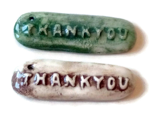 Large Thank You Tags, Handmade Ceramic Beads, Hang Tags, Best Sellers Gifts For Friends, Reusable Gift Wrap Idea, Party Favor Tags - Ceramica Ana Rafael
