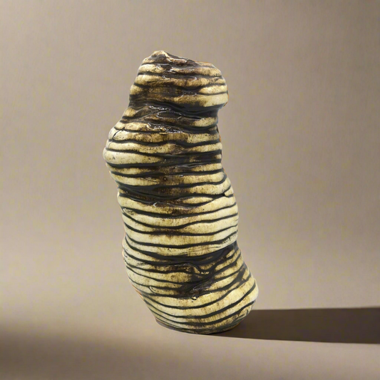 Handmade Ceramic Vase – Abstract Sculptural Vase for Table, Office Desk Accessories for Women, Gifts for Her