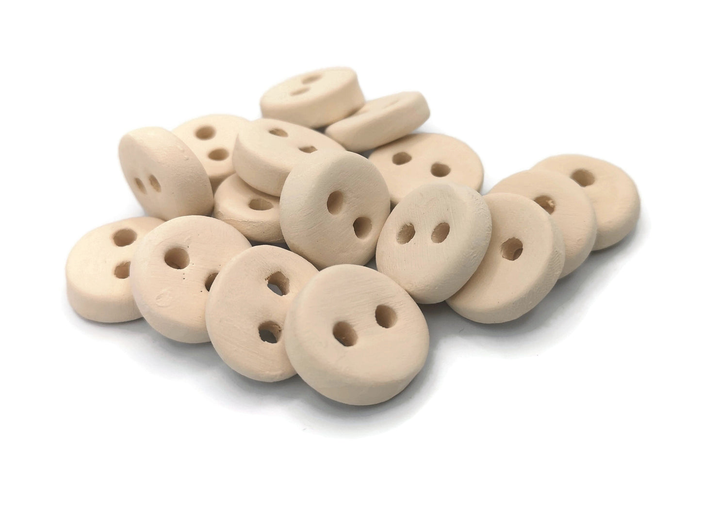 Handmade Ceramic Bisque Sewing Buttons Set Ready To Paint, Blank Unfinished Unpainted Craft Kit, Best Sellers Clothing Accessories - Ceramica Ana Rafael