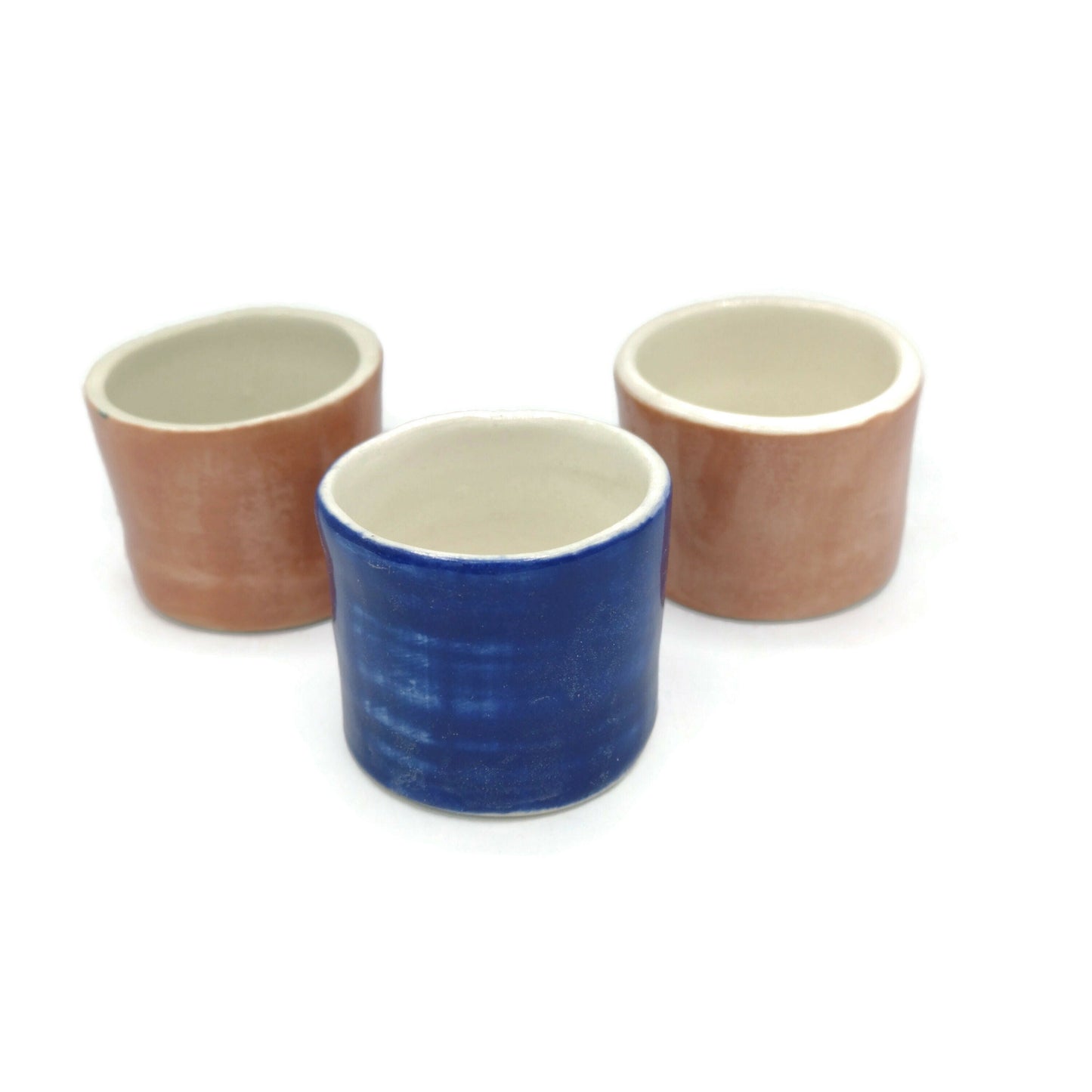 3Pc Small Succulent Pot, Office Desk Accessories for Women Gift Set, Small Planter Handmade Ceramic Vase, Sister Birthday Gifts Ideas - Ceramica Ana Rafael