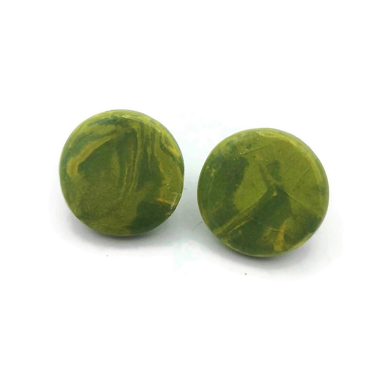 Minimalist Ceramic Earrings, Cute Jewelry Best Gifts For Her, Dainty Earrings Mom Birthday Gift From Daughter, Small Stud Earrings Marbled - Ceramica Ana Rafael