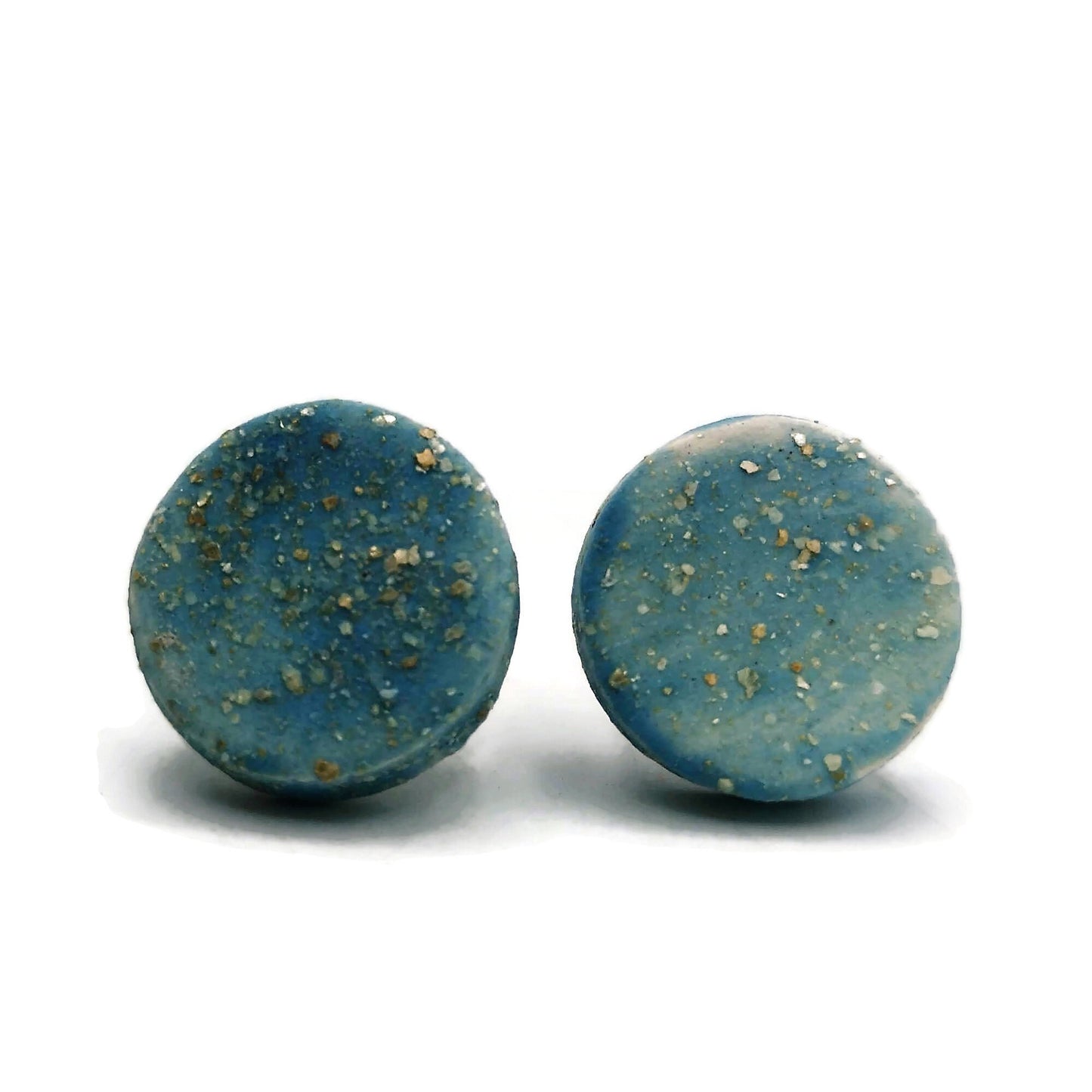 Minimalist Ceramic Earrings, Cute Best Gifts For Her, Dainty Jewelry Mom Birthday Gift From Daughter, Turquoise Blue Small Stud Errings - Ceramica Ana Rafael