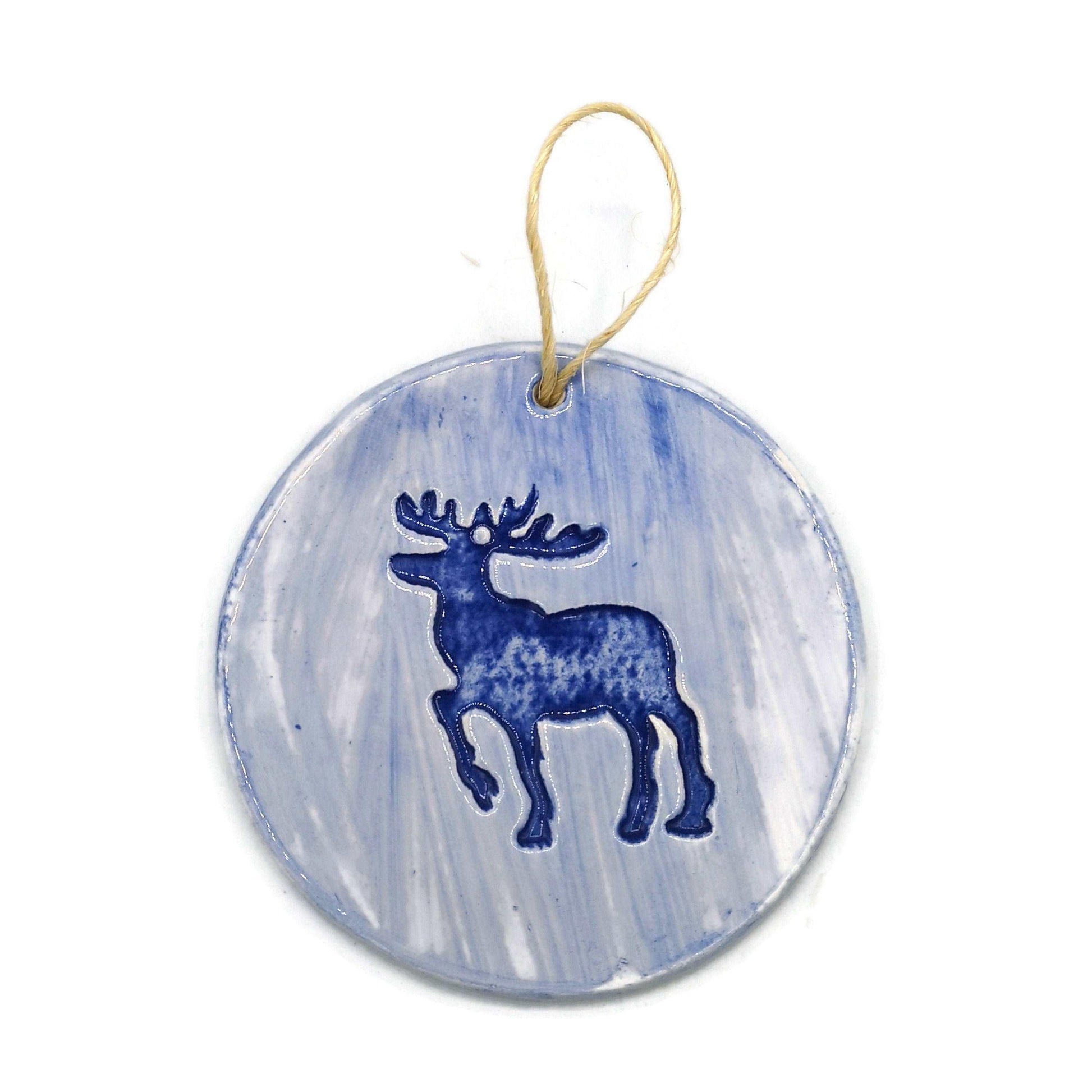 1Pc Handmade Ceramic Reindeer Ornament, Retro Small Wall Hanging, best sellers 2022, Best Gifts For Her, Christmas gift for mom