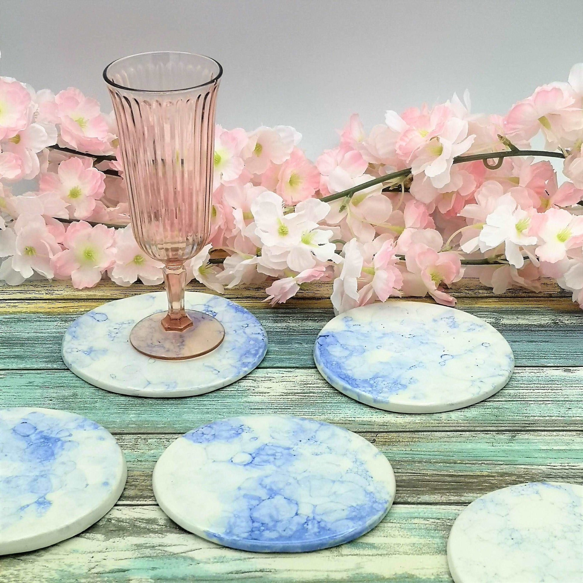 1Pc Handmade Ceramic Coasters, Modern Round Shaped Tile For Office Desk Decor, Mothers Day Gift From Daughter, Housewarming Gift First Home