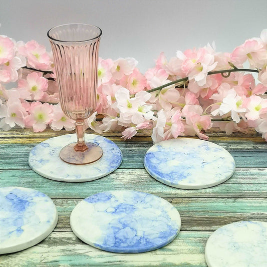 1Pc Handmade Ceramic Coasters, Modern Round Shaped Tile For Office Desk Decor, Mothers Day Gift From Daughter, Housewarming Gift First Home