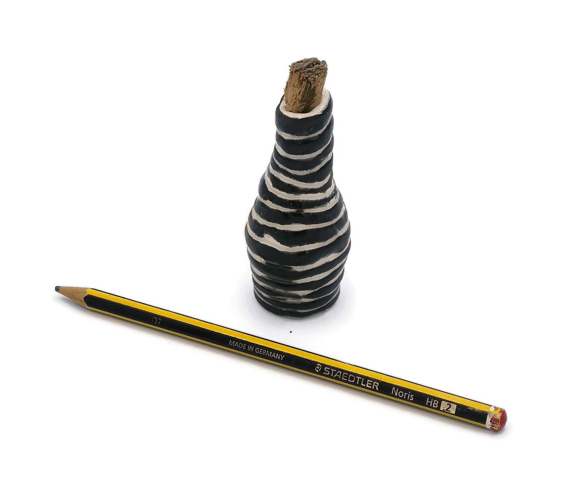 Small Ceramic Bottle With Cork Stopper, Cute Wedding Favors, Decorative Handmade Vase Mini, Unique Host Gift, Tea Party Favors - Ceramica Ana Rafael