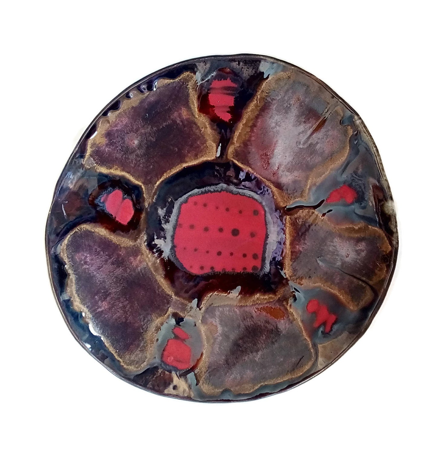 Decorative Plate For Display, Abstract ceramic plate wall decor, 9th anniversary for her, Mothers Day Gift Fro Daughter, Best Gifts For Her - Ceramica Ana Rafael