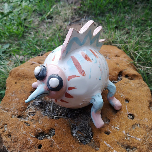 WEIRD SCULPTURE, CERAMIC Sculpture Modern, Unique 9th Anniversary Gift, Handmade Pottery Animal Figurine - Ceramica Ana Rafael