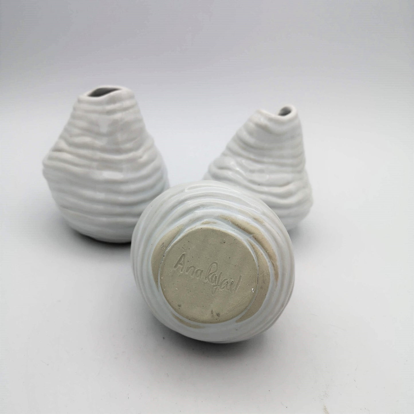 Set of 3 Handmade Ceramic Small Vase Irregular Shaped Pottery Abstract Sculpture Ceramic Vessel Mom Birthday Gift From Daughter - Ceramica Ana Rafael