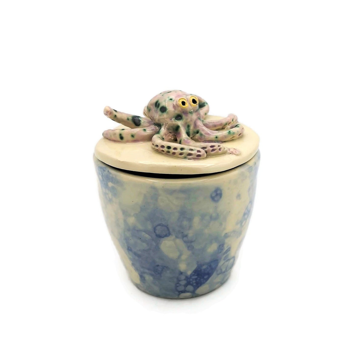 Handmade Ceramic Sugar Bowl With Lid, Modern Ceramic Jar Sugar Container, Housewarming Gift First Home Coastal Home Decor Clay Pot Salt Bowl - Ceramica Ana Rafael