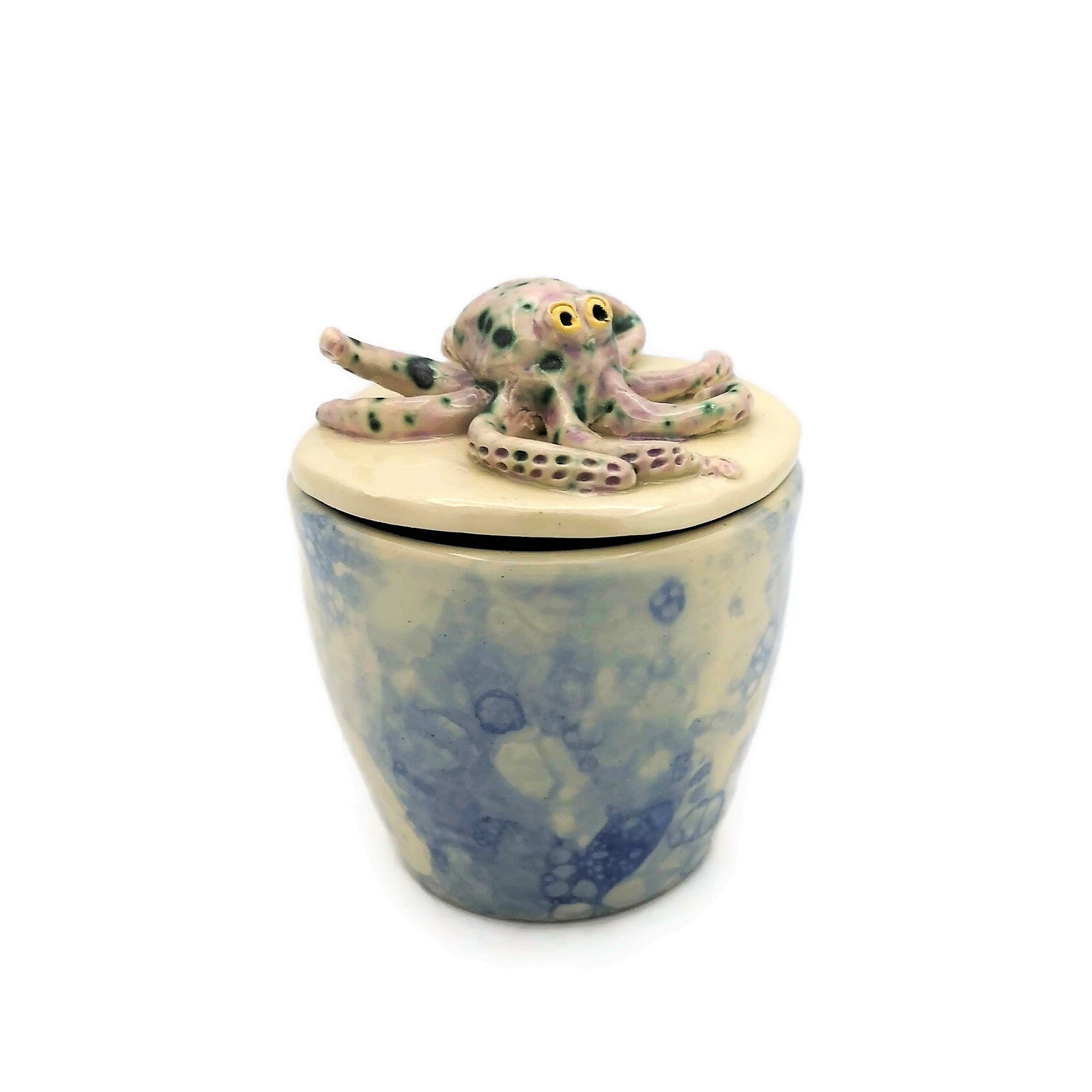 Handmade Ceramic Sugar Bowl With Lid, Modern Ceramic Jar Sugar Container, Housewarming Gift First Home Coastal Home Decor Clay Pot Salt Bowl - Ceramica Ana Rafael