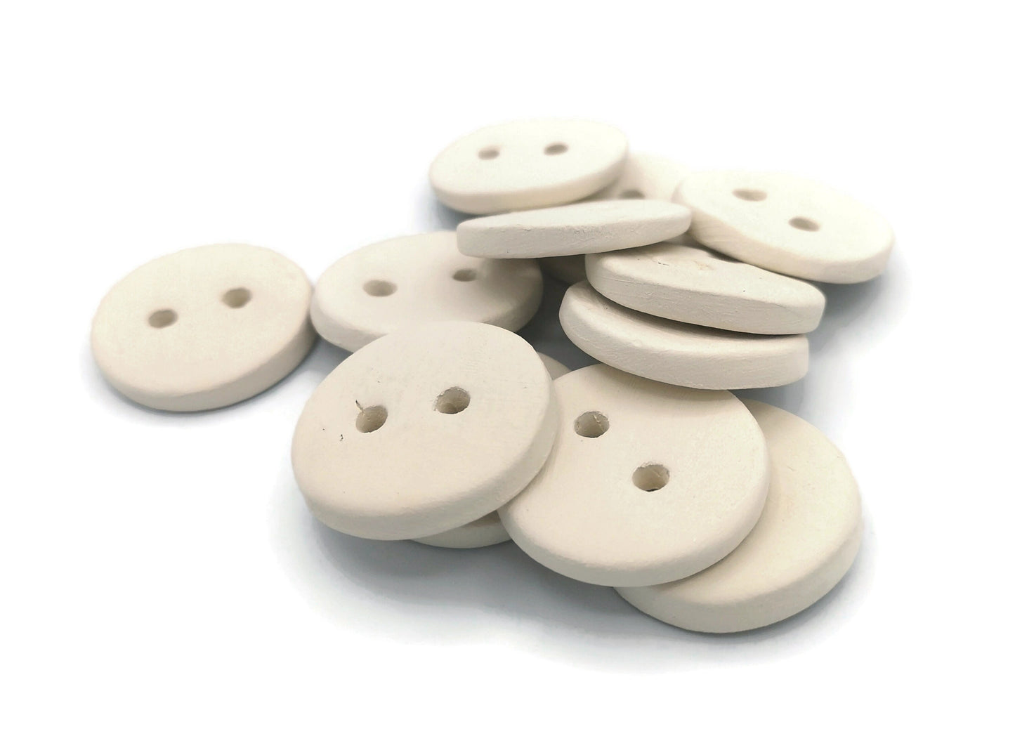 Handmade Ceramic Bisque Sewing Buttons Set Ready To Paint, Blank Unfinished Unpainted Craft Kit, Best Sellers Clothing Accessories - Ceramica Ana Rafael