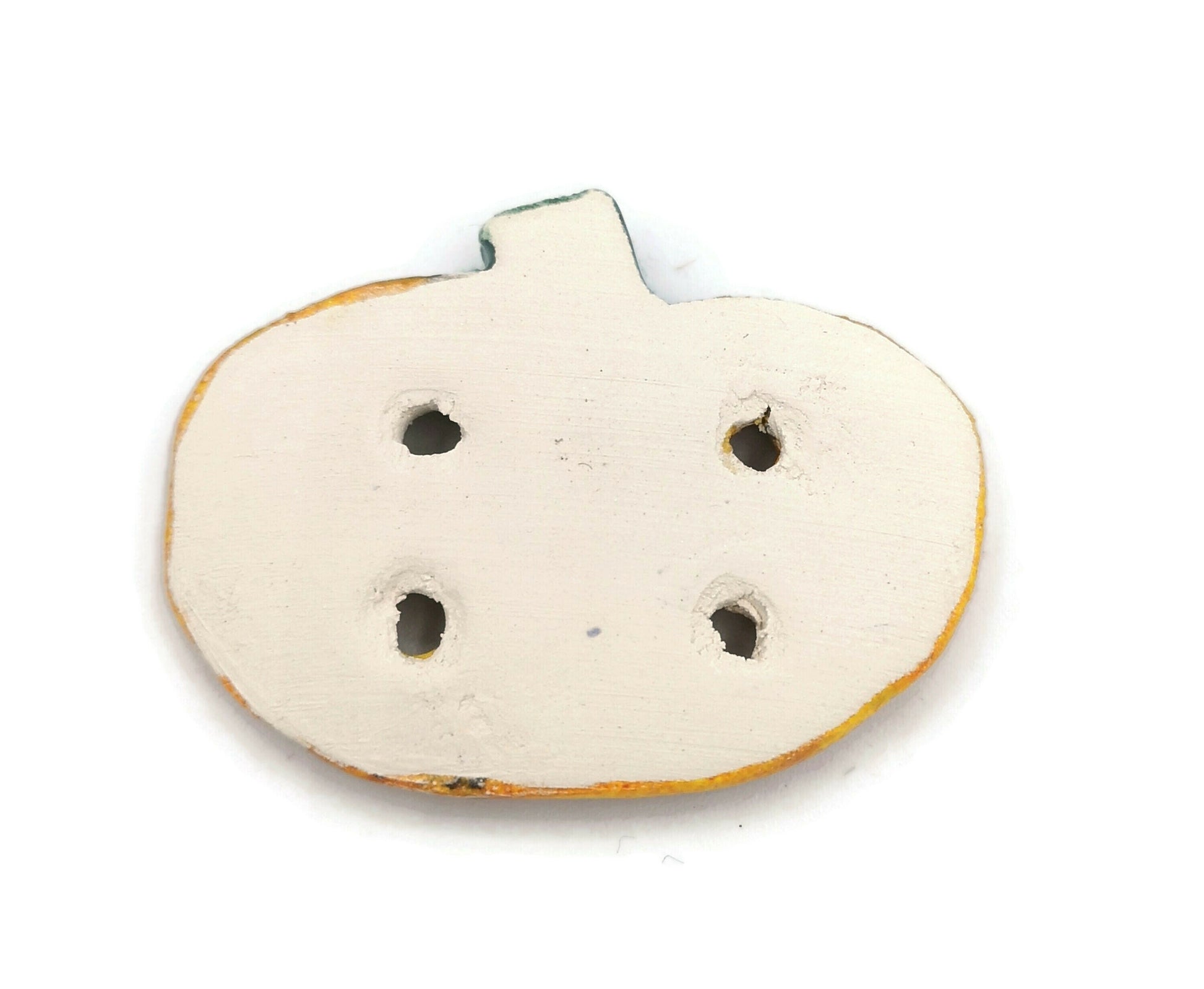 1Pc 50mm Handmade Ceramic Pumpkin Buttons Decoratve Halloween Sewing Buttons, Clothing Finishes, Extra Large Clothing Accessories - Ceramica Ana Rafael