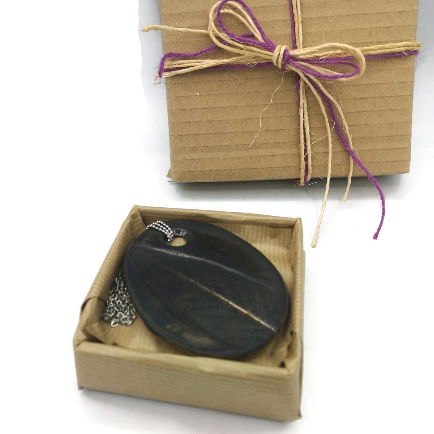 Large Statement Necklace For Women, Handmade Ceramic Jewelry Sage Pendant Necklace, Trendy Best Gifts For Her, Mom Birthday Gift For Women - Ceramica Ana Rafael