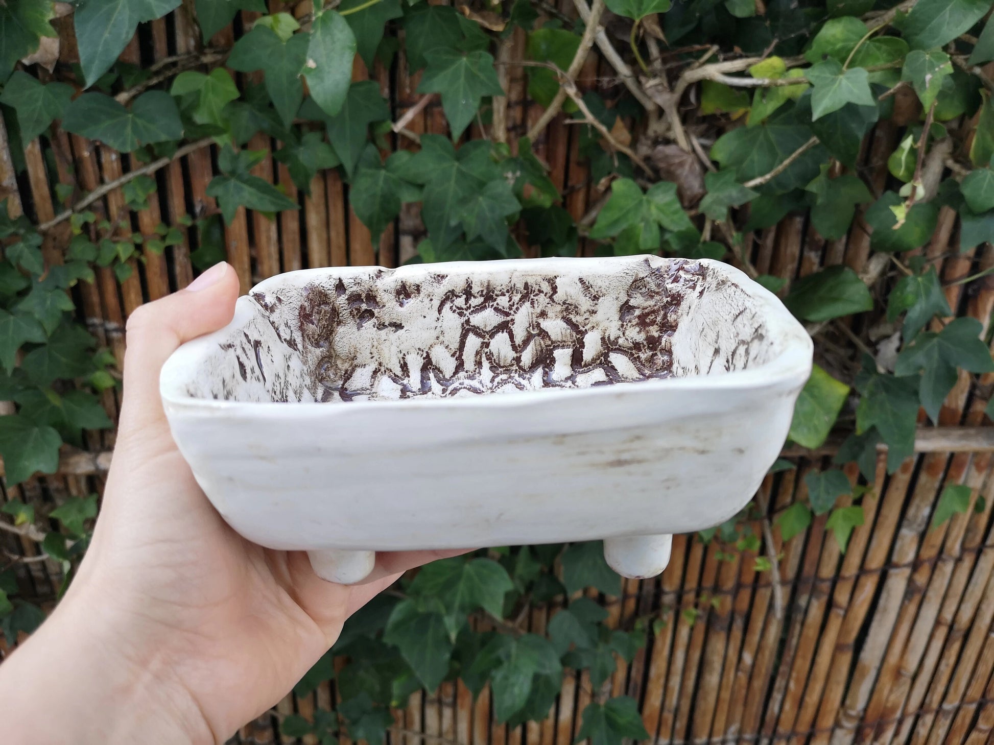 TRINKET BOWL, DECORATIVE Bowl With Feet, Handmade Elegant Tableware For Dining Room Decor, Key Bowl - Ceramica Ana Rafael
