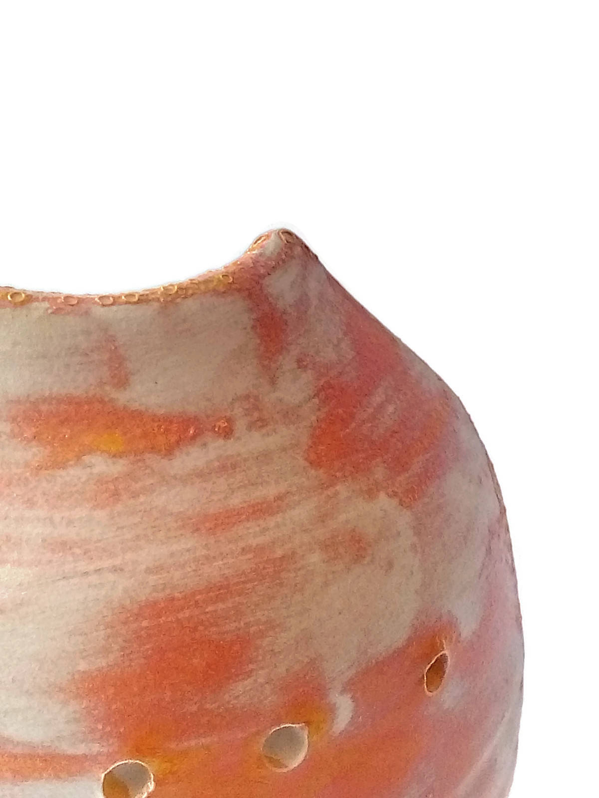 CANDLE LANTERN, CERAMIC Candle Holder, Orange Votive Candle Holder, Just Because Gift - Ceramica Ana Rafael