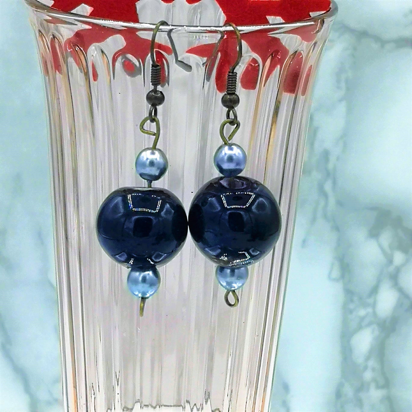 NOVELTY EARRINGS, DANGLE Earring, Unique Aesthetic Earrings, Ceramic 9th Anniversary Gift For Her, Dainty Earrings - Ceramica Ana Rafael