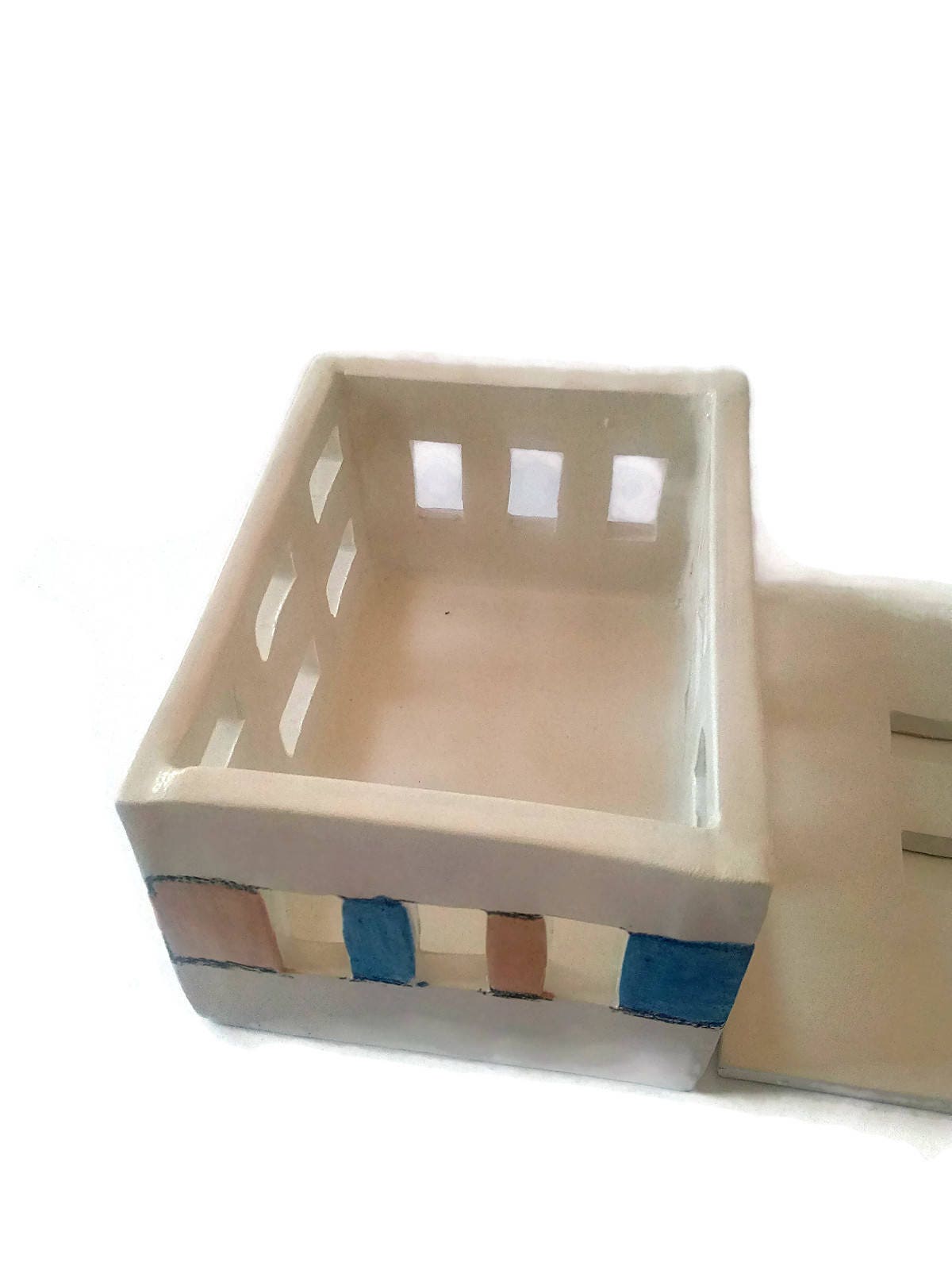 UNIQUE JEWELRY BOX, Hand Painted Large Jewelry Box With Lid, Decorative Ceramic Minimalist Box, Modern Treasure Box - Ceramica Ana Rafael