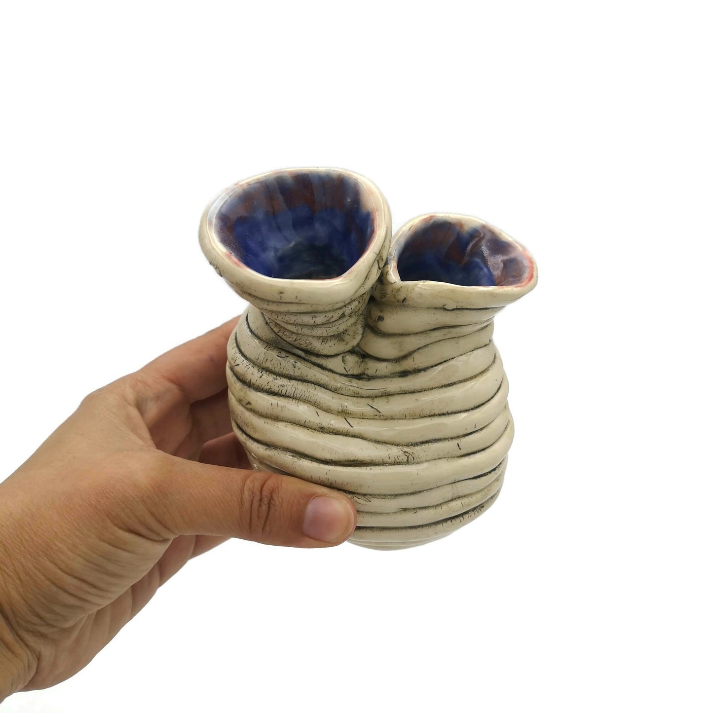 Handmade ceramic Vase, Pottery Vase Irregular Shape, Best Sellers, Mom Birthday Gift From Daughter, Abstract Sculpture Ceramic Vessel - Ceramica Ana Rafael