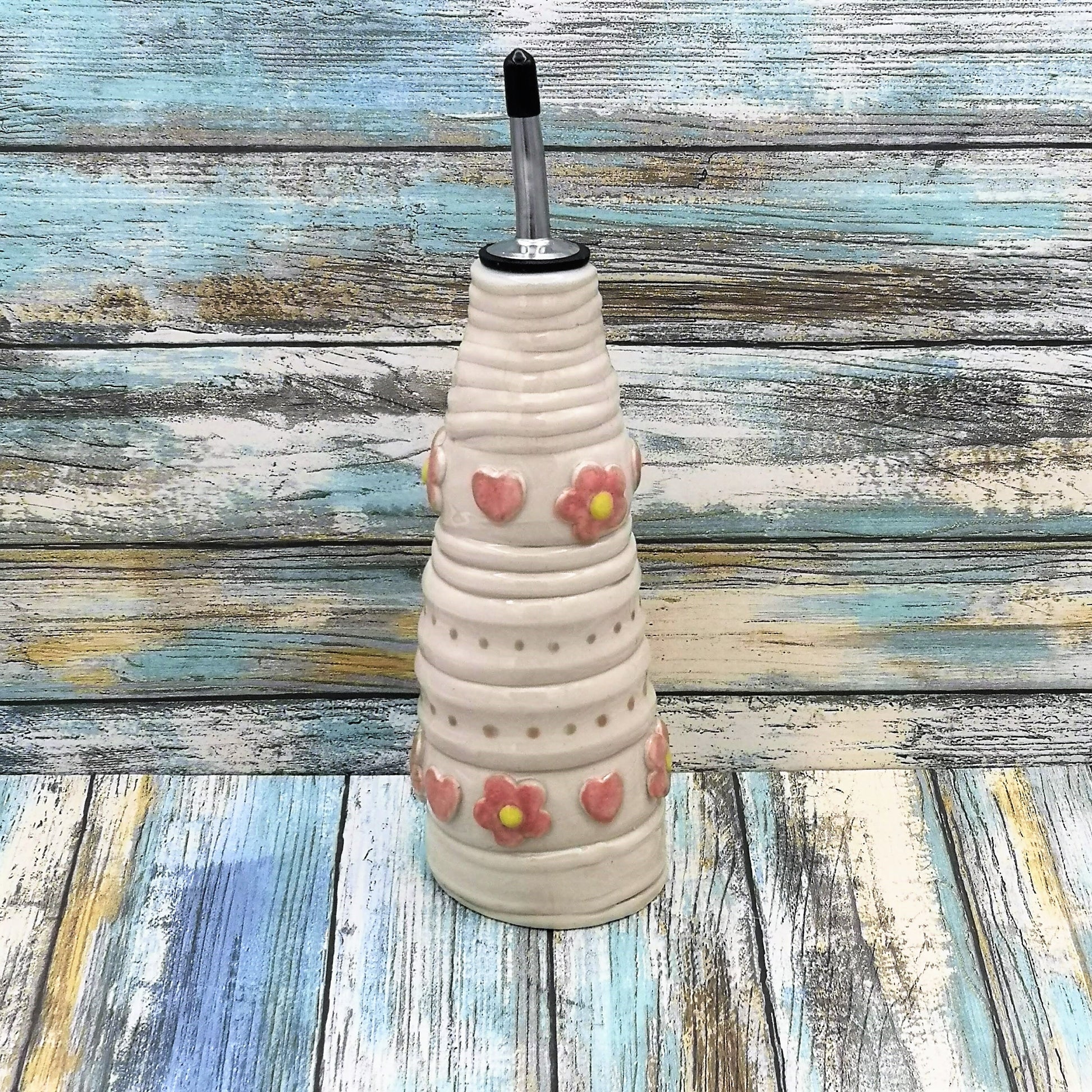 OLIVE OIL DISPENSER, Cooking Gift, Stoneware Olive Oil Cruet, Handmade Pottery Decorative Bottles, Mothers Day Gift From Daughter - Ceramica Ana Rafael