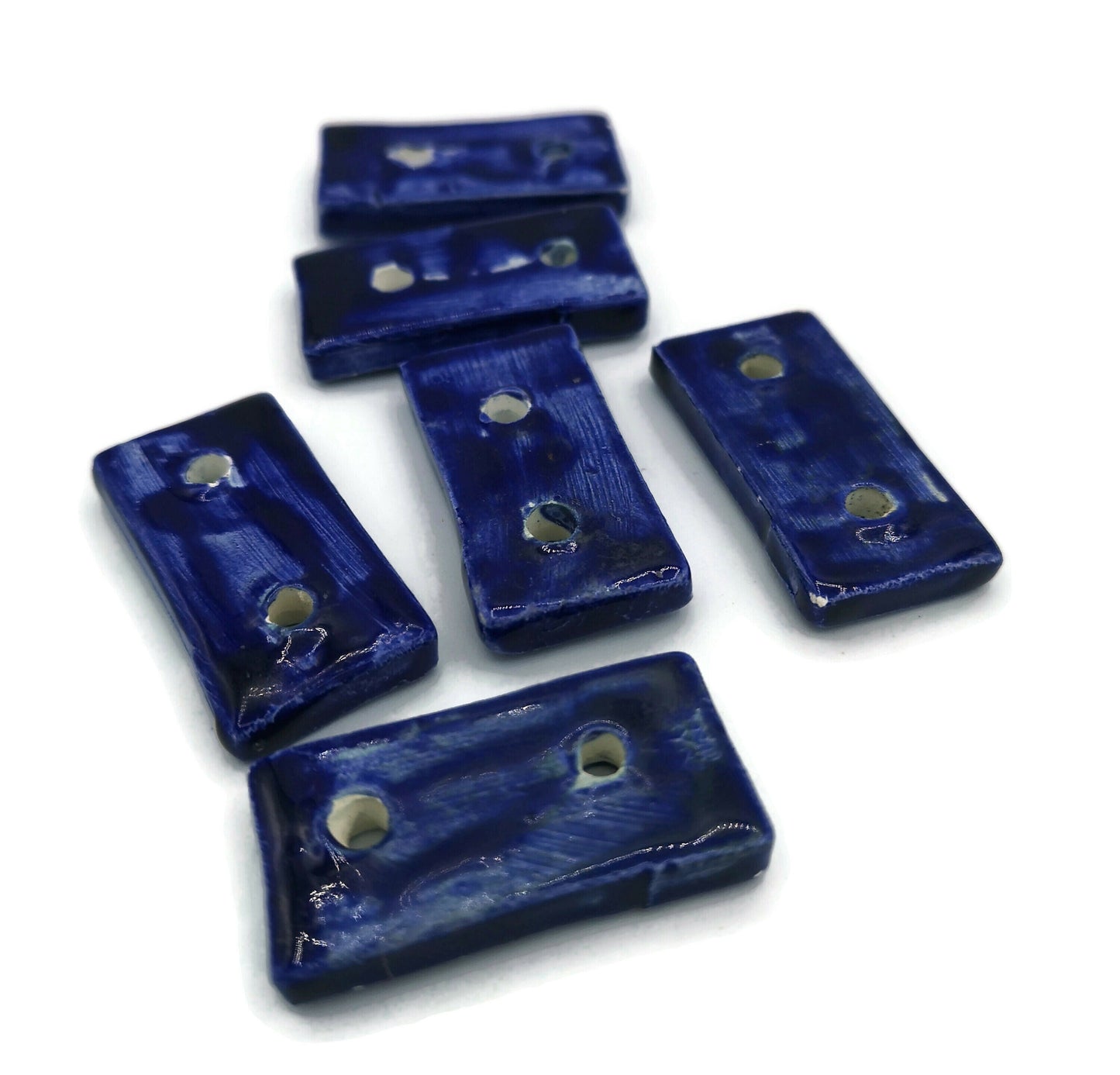 NOVELTY SEWING BUTTONS, Set of 6 Fancy Large Ceramic Button For Jacket, Blouse Or Coats - Ceramica Ana Rafael