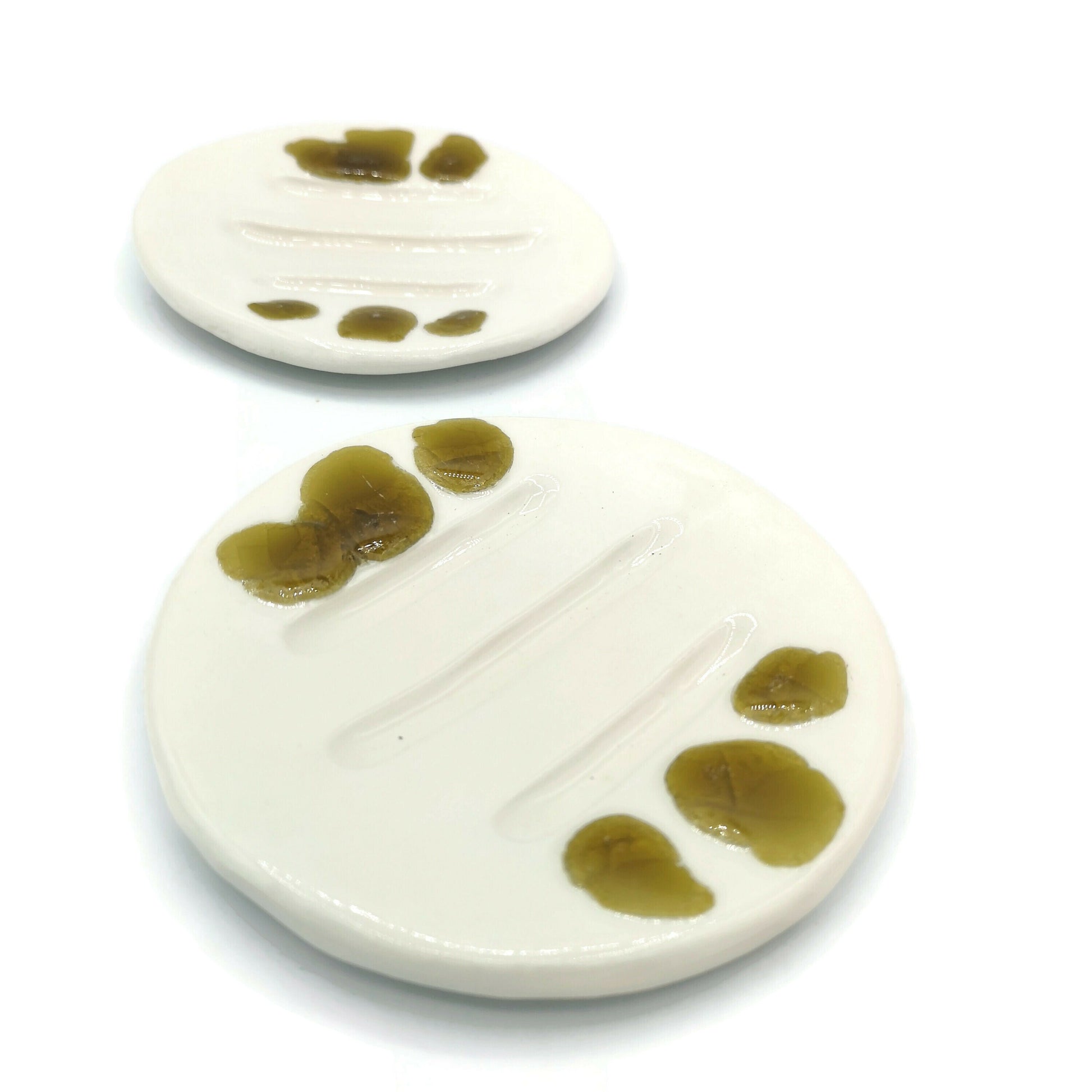 DISH SOAP DISPENSER with drain, sustainable gifts for her, sponge holder pottery, soap holder ecofriendly, zero waste, clay soap dish, best - Ceramica Ana Rafael