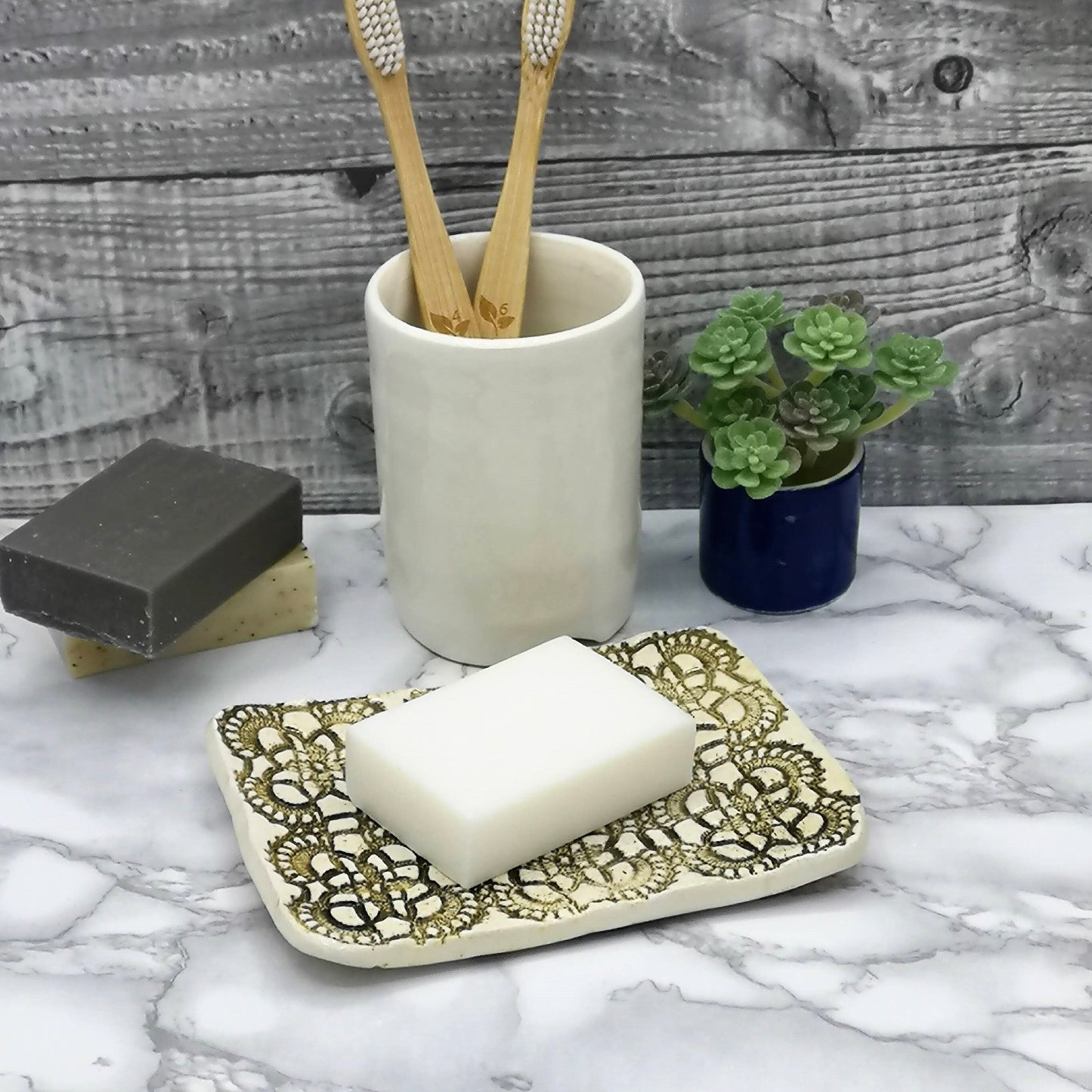 DISH SOAP DISPENSER, Handmade Ceramic Soap Dish With Drain, Bathroom Accessories, Soap Bar Holder - Ceramica Ana Rafael